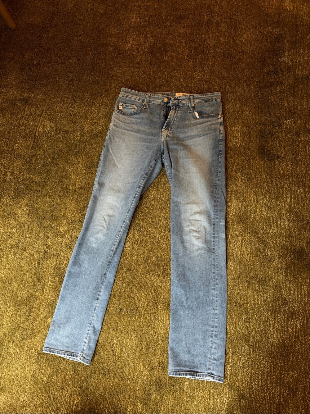Ag Adriano Goldschmied Slim Straight Light Blue Jeans